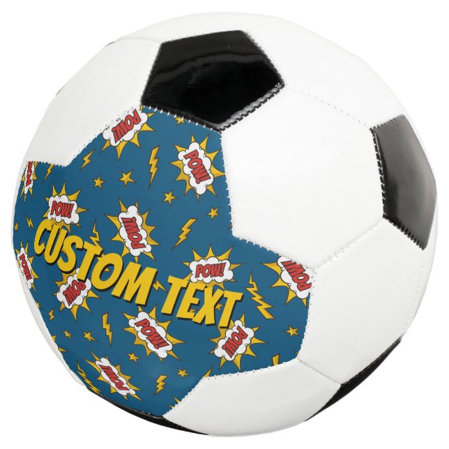 Pow Comic Sound Effect Pattern Football (Three Quarter)