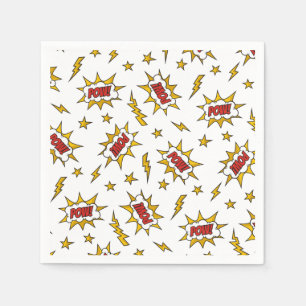 Pow Comic Sound Effect Pattern Napkin