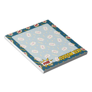 Pow Comic Sound Effect Pattern Notepad