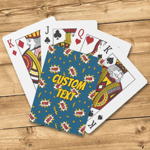Pow Comic Sound Effect Pattern Playing Cards