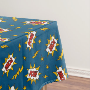 Pow Comic Sound Effect Pattern Tablecloth