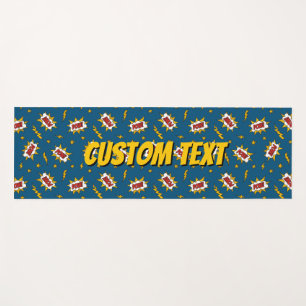 Pow Comic Sound Effect Pattern Yoga Mat