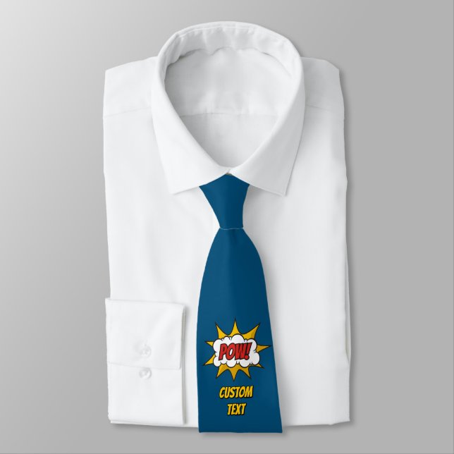 Pow Comic Sound Effect Tie (Tied)