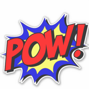 POW! Comic Text Effect Sticker - Retro Fun