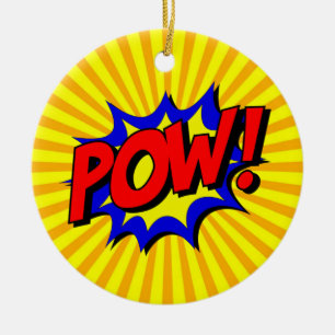 POW Comic Word Ornament