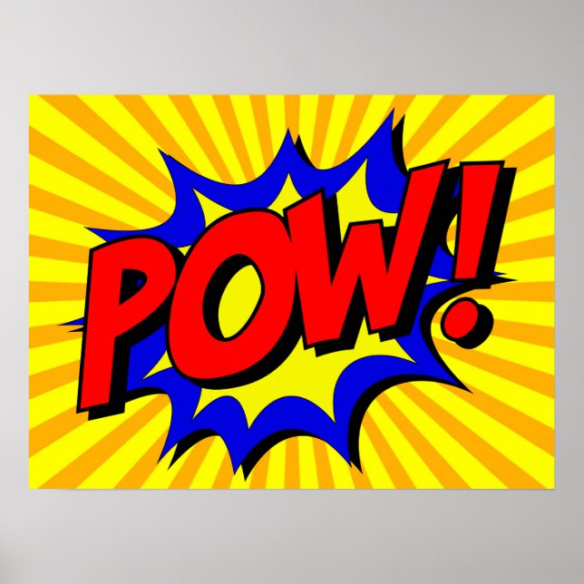 POW Comic Word Poster (Front)