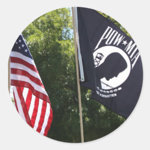POW Flag Classic Round Sticker