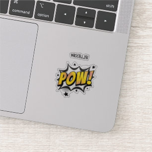 Pow fun pop art comic style typography callout