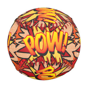 POW Fun Retro Comic Book Pop Art Baseball