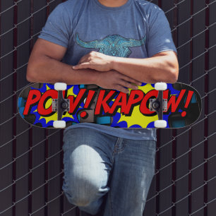 POW! KAPOW! Retro Pop Art Skateboard Deck