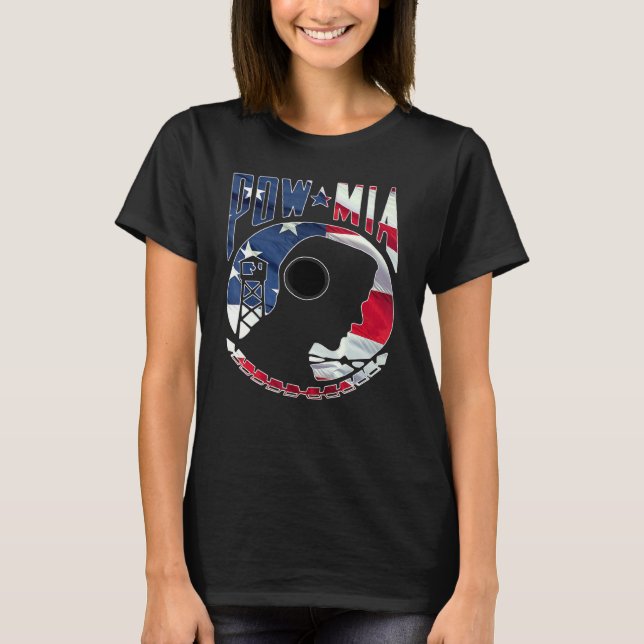 POW MIA American flag Eagle you are not forgotten T-Shirt (Front)