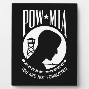POW MIA American Military Heroes Prisoners of War Plaque