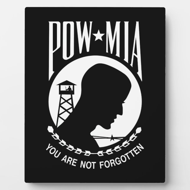 POW MIA American Military Heroes Prisoners of War Plaque (Front)