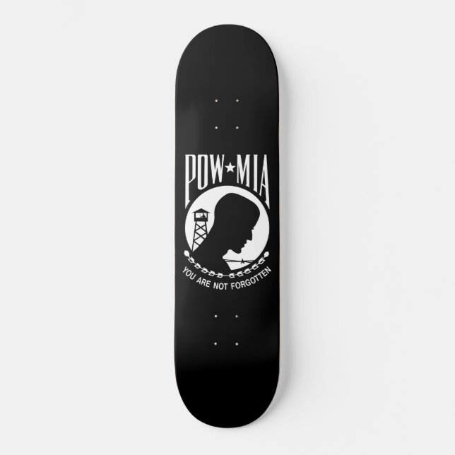 POW MIA American Military Heroes Prisoners of War Skateboard (Front)