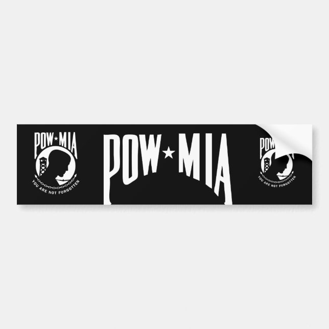 POW MIA Bumper Sticker (Front)