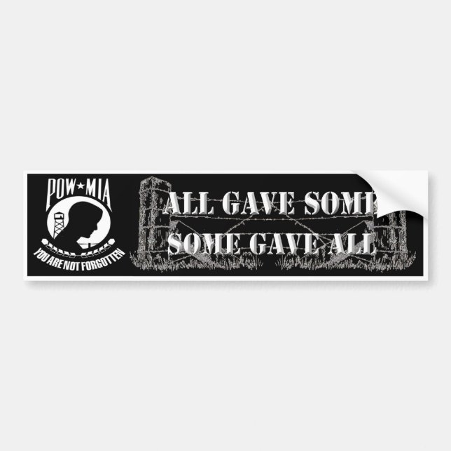 POW - MIA Bumper Sticker (Front)