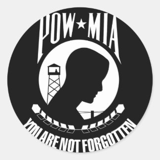 POW*MIA Flag Classic Round Sticker