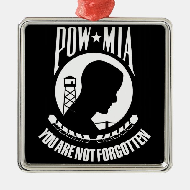 POW-MIA flag Metal Tree Decoration (Front)