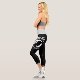 POW MIA Flag: Missing Soldiers of Vietnam War, WW2 Capri Leggings