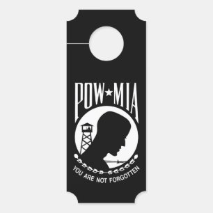POW MIA Flag: Missing Soldiers of Vietnam War, WW2 Door Hanger