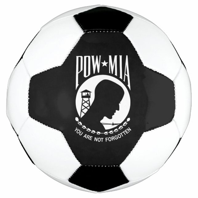 POW MIA Flag: Missing Soldiers of Vietnam War, WW2 Football (Front)