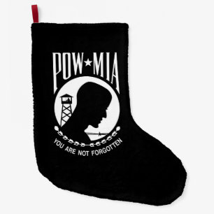 POW MIA Flag: Missing Soldiers of Vietnam War, WW2 Large Christmas Stocking