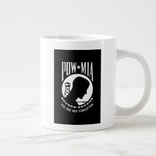 POW MIA Flag: Missing Soldiers of Vietnam War, WW2 Large Coffee Mug
