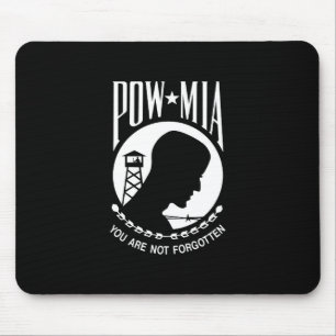 POW MIA Flag: Missing Soldiers of Vietnam War, WW2 Mouse Mat