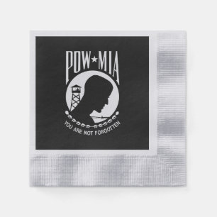 POW MIA Flag: Missing Soldiers of Vietnam War, WW2 Napkin