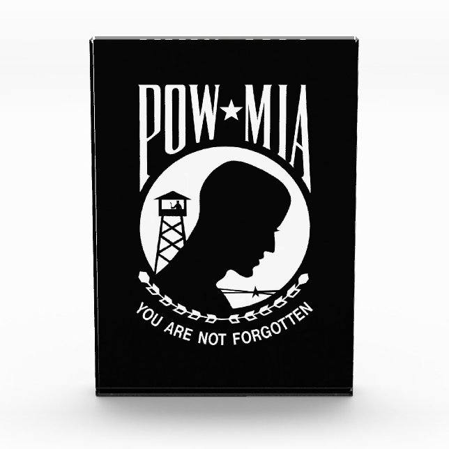 POW MIA Flag: Missing Soldiers of Vietnam War, WW2 Photo Block (Front)