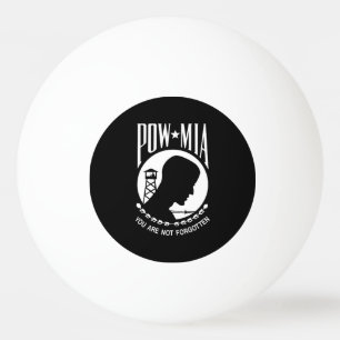 POW MIA Flag: Missing Soldiers of Vietnam War, WW2 Ping Pong Ball