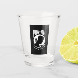 POW MIA Flag: Missing Soldiers of Vietnam War, WW2 Shot Glass