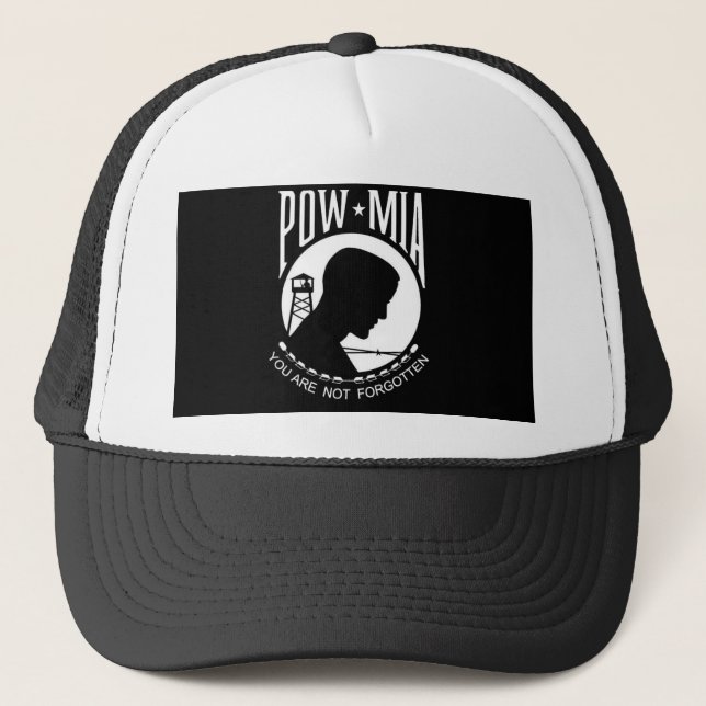 POW+MIA Flag Trucker Hat (Front)