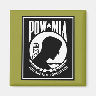 POW/MIA Logo - Rectangle Magnet
