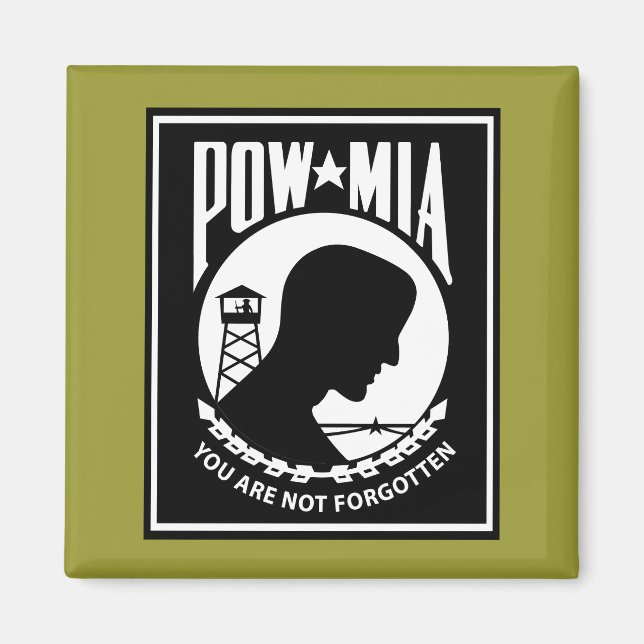 POW/MIA Logo - Rectangle Magnet (Front)