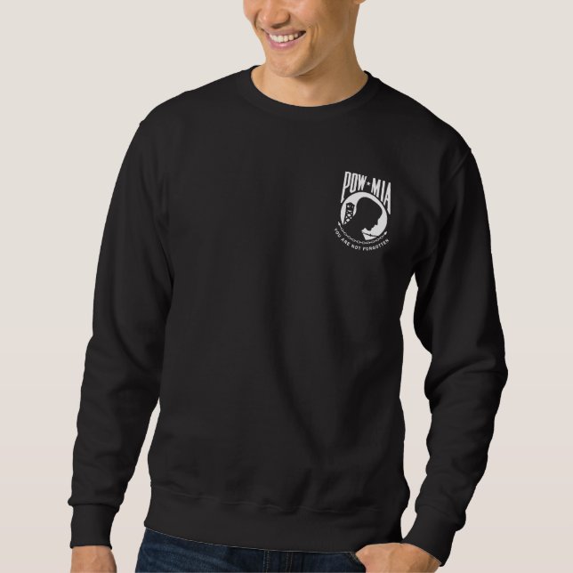POW MIA Mens Black Sweatshirt (Front)