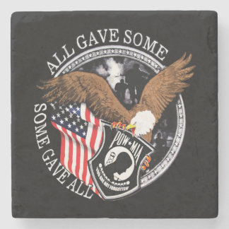 POW-MIA Patriotic Military Stone Coaster