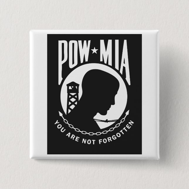 POW MIA Pin Back Button (Front)