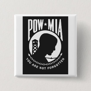 POW MIA Pin Back Button
