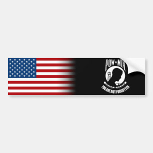 POW MIA Prisoner of War Memorial Day Veteran's Day Bumper Sticker