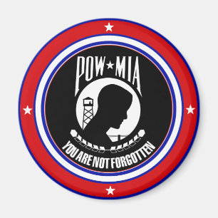 POW MIA - RED WHITE AND BLUE MAGNET