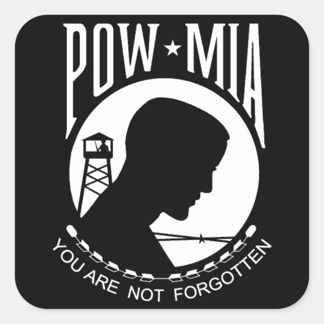 Pow MIA: You Are Not Forgotten! Square Sticker (Front)