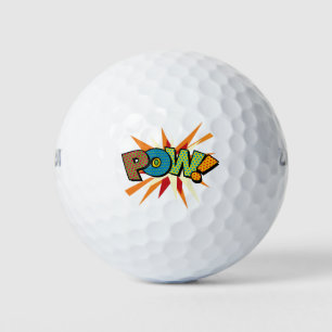POW Modern Fun Retro Comic Book Golf Balls