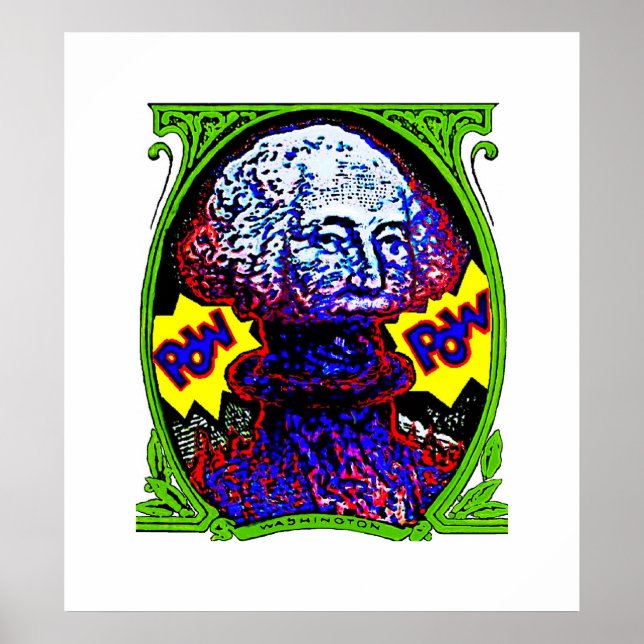 POW!! Money blows up POSTER White background cheap (Front)