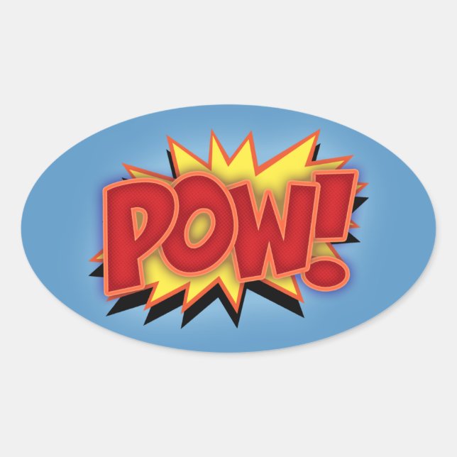 Pow! Oval Sticker (Front)