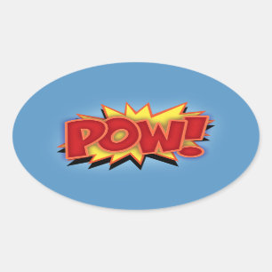 Pow! Oval Sticker