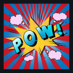 Pow Pop Art Comics Typography  Poster<br><div class="desc">Pow Pop Art comics typography Slogans on red background by mark ashkenazi</div>