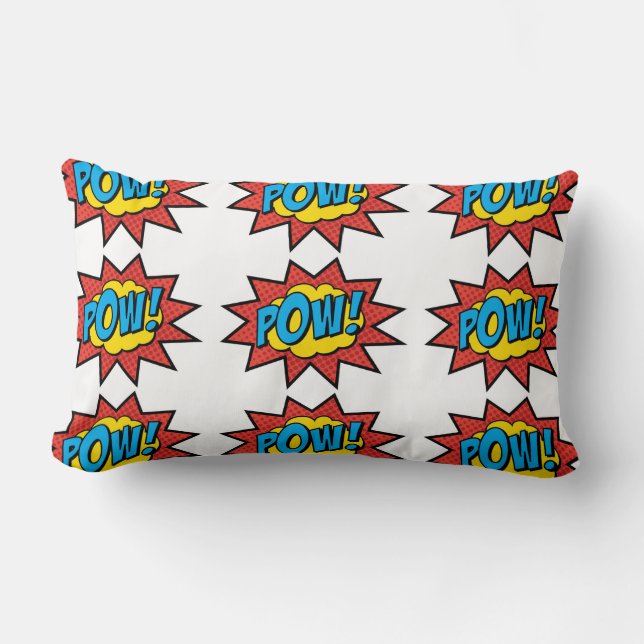 Pow! Pop Art Pillow! Lumbar Cushion (Front)