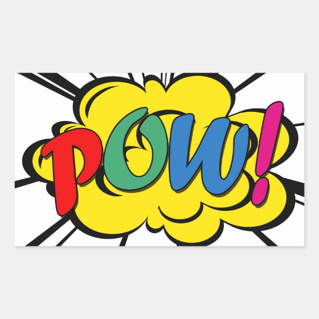 Pow! Rectangular Sticker (Front)