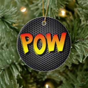 POW Retro Vibes Ceramic Tree Decoration